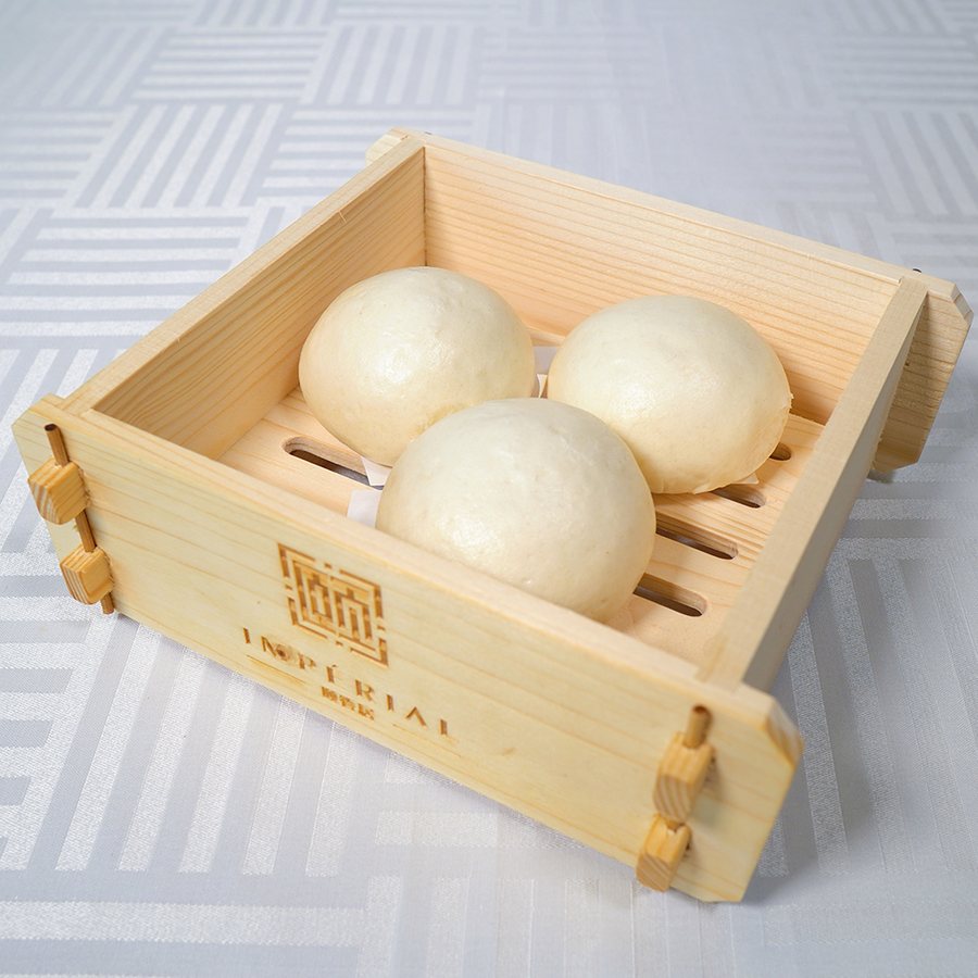 Laosha Bao — bao vapeur, crème coulante (3 mcx), cuisine cantonaise