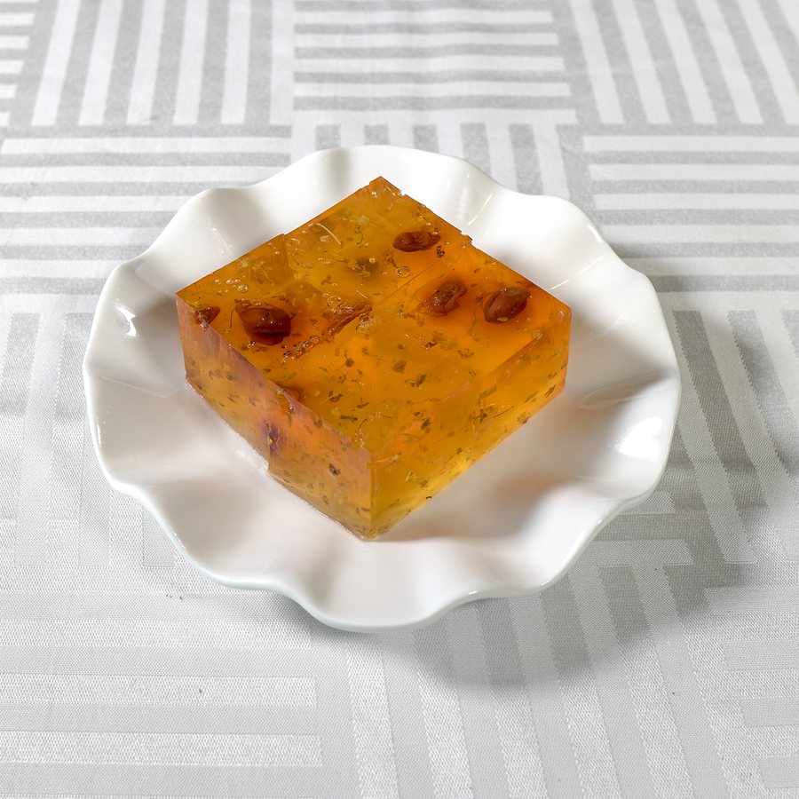 Gelée de fleurs d’osmanthe (4 mcx), dessert chinois