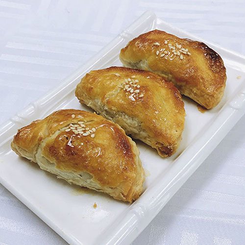 Bouchées feuilletées au char siu (3 mcx), dessert chinois