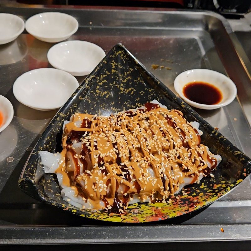 Rouleaux sauce arachide et sésame, style HK, cheung fun