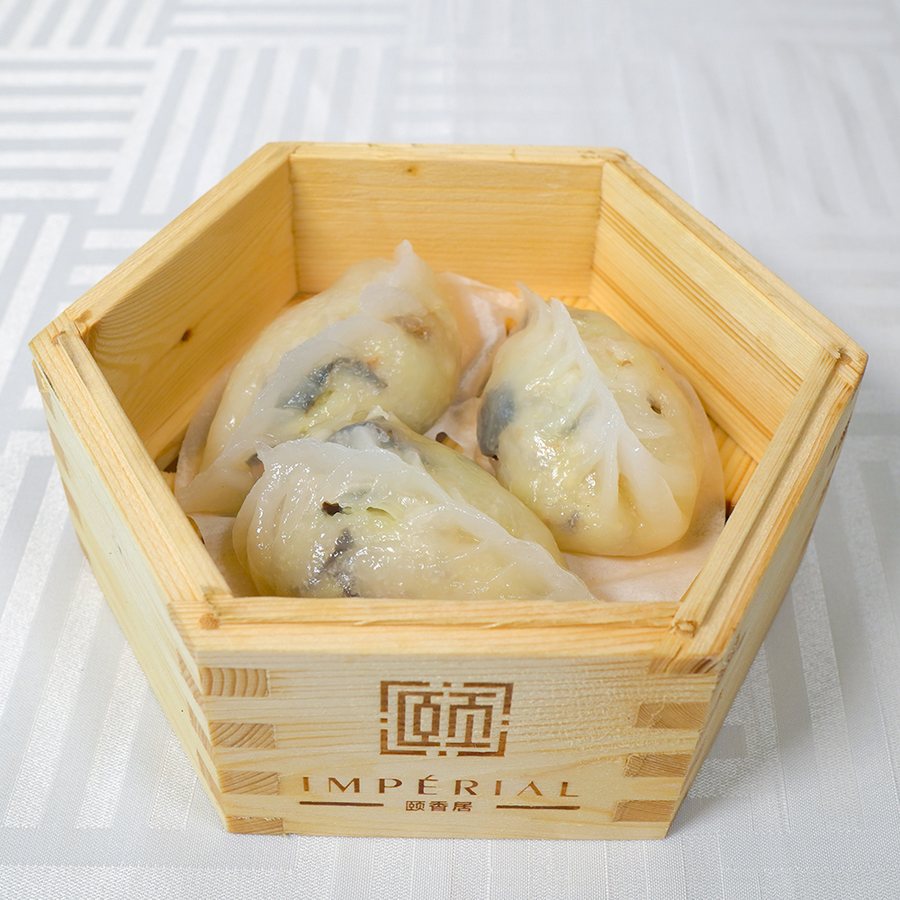 Raviolis légumes chinois et crevettes (3 mcx), dim sum vapeur