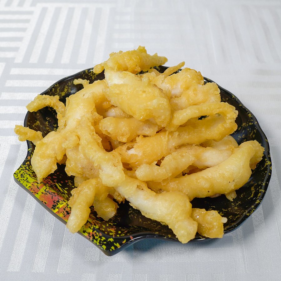 Tentacules de calmar frits, cuisine cantonaise