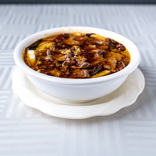 Filet de bœuf à l’huile épicée, cuisine cantonaise