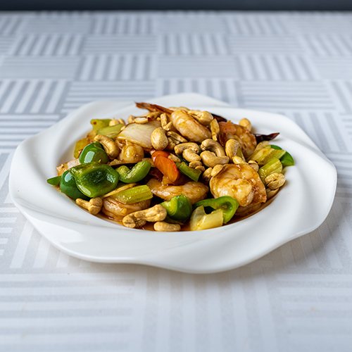 Crevettes Kung Pao, fruits de mer