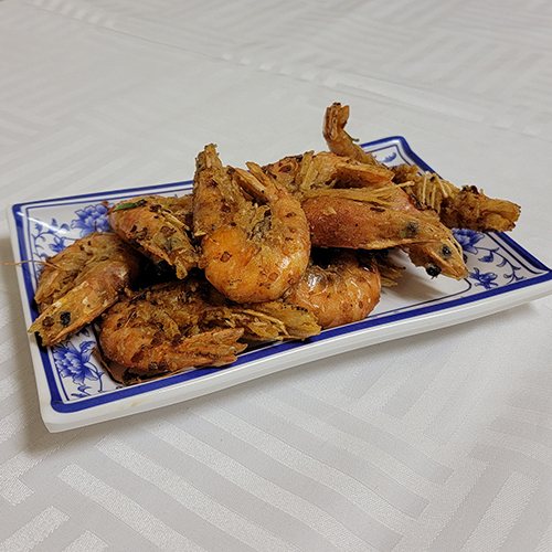 Crevettes sel et poivre, fruits de mer